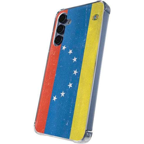 Venezuela Flag Distressed Galaxy A35 5G Clear Case